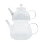 2PCS GLASS TEA POT