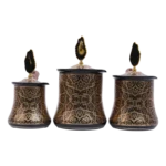 3PCS SET COFFEE MAKER BLACK GOLD BLUE