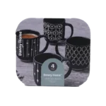 4PCS MUG DANNY HOME BLACK WHITE