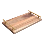 DARK FLAT WOODEN TRAY