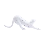 WHITE/BLACK CHEETAH STRETCHING