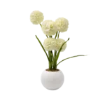 PLASTIC PLANT WHITE BLOSSOM
