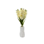 PLASTIC PLANT WHITE POM-POM