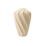 DECORATIVE CERAMIC VASE BEIGE