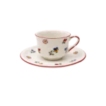 VILLEROY & BOCH RED SAUCER & CUP