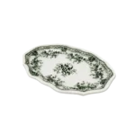 ZARA HOME GREEN TRANSFERWARE SMALL SERVING PLATE
