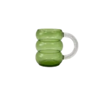 GLASS COLORED CUP GREEN