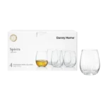 SET OF 4 DANNY HOME STEMLESS WINE GLASSES