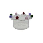 DECORATIVE BOWL COLORED BEADED
