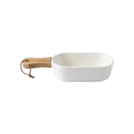 DANNY HOME DESSERT TRAY WITH WOODEN HANDLE