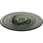 BLACK DECORATED GLASS PLATE