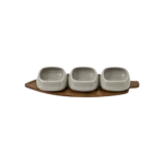 3PCS 4.5" BOWL WOOD BEIGE