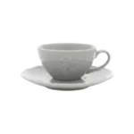 TEXTURED SET OF 12 CUP AND SAUCER PLATE