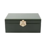 SET OF 2 CAMELLIA GLOSSY LACQUER BOX WITH VELVET LINING