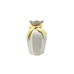 LARGE CINCHED CERAMIC VASE