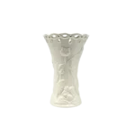 LARGE EMBOSSED FLORAL CERAMIC VASE