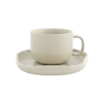 SET OF 12 TEA CUP AND SAUCER BEIGE