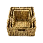 SET OF 3 STRAW BASKET
