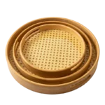 SET OF 3 CIRCLE WOODEN TRAYS