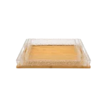 SET OF 3 CREASTEL RECTANGLE WOODEN TRAYS