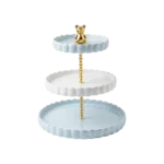 BLUE AND WHITE 3 LAYERS FRUIT RACK