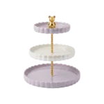 PURPLE AND WHITE  3 LAYERS FRUIT RACK