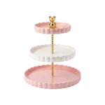 PINK AND WHITE 3 LAYERS FRUIT RACK