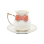 PETITE BOW ESPRESSO SET OF 12 COFFEE CUP AND SAUCER