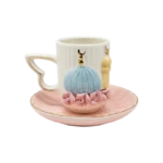 PINK MOSQUE THEME  SET OF 12 COFFEE CUP AND SAUCER