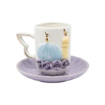 PURPLE MOSQUE THEME  SET OF 12 COFFEE CUP AND SAUCER