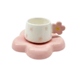 PINK DAISY SET OF 12 COFFEE CUP AND SAUCER
