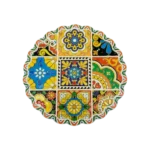 LARGE MOZAIK CIRCULAR MARBLE COASTER