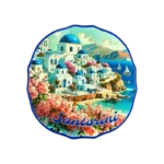 GREECE BEACH MARBLE COASTER