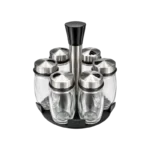 6 JARS SPICE RACK SET