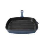 PARINI 9INCH SQUARED GRAY CAST IRON GRILL PAN