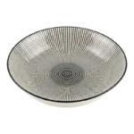DANNY HOME BLACK AND RED  CONCENTRIC 8" DEEP PLATE
