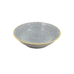 DANNY HOME GREY & GOLD RIM CERAMIC  8 " DEEP PLATE