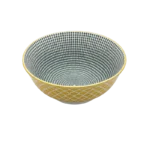 DANNY HOME GREY & GOLD RIM CERAMIC SALAD 8' BOWL