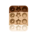DIFFERENT SHAPS  SILICONE  CAKE MOULD 12 SLOTS