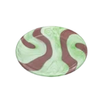 ABSTRACT MARBLED GLASS DECORATION PLATE