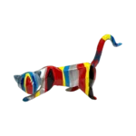 COLORFUL ABSTRACT CAT STATUE