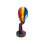 COLORFUL FACE MASK DECORATION STATUE