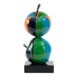 DECORATIVE MULTI-COLORED TWO APPLES