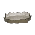 BLACK  JELLY RUFFLED DECORATIVE  PLATE