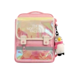 2PCS BAG NORTH FACE GLITTER PINK
