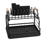KITCHEN  BLACK STAINLESS STEEL  DISH RACK