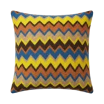 MULTI-COLOR CHEVRON KNIT DECORATIVE PILLOW