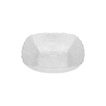 TRANSPARENT TEXTURED GLASS DISH