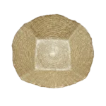 RADIAL GRID GOLD SQUARED DECORATIVE SERVING BOWL