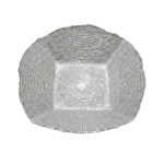 RADIAL GRID SILVER SQUARED DECORATIVE SERVING BOWL